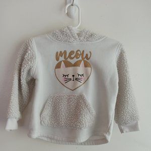 Real Love Pullover White Kitten Hoodie For 24 months